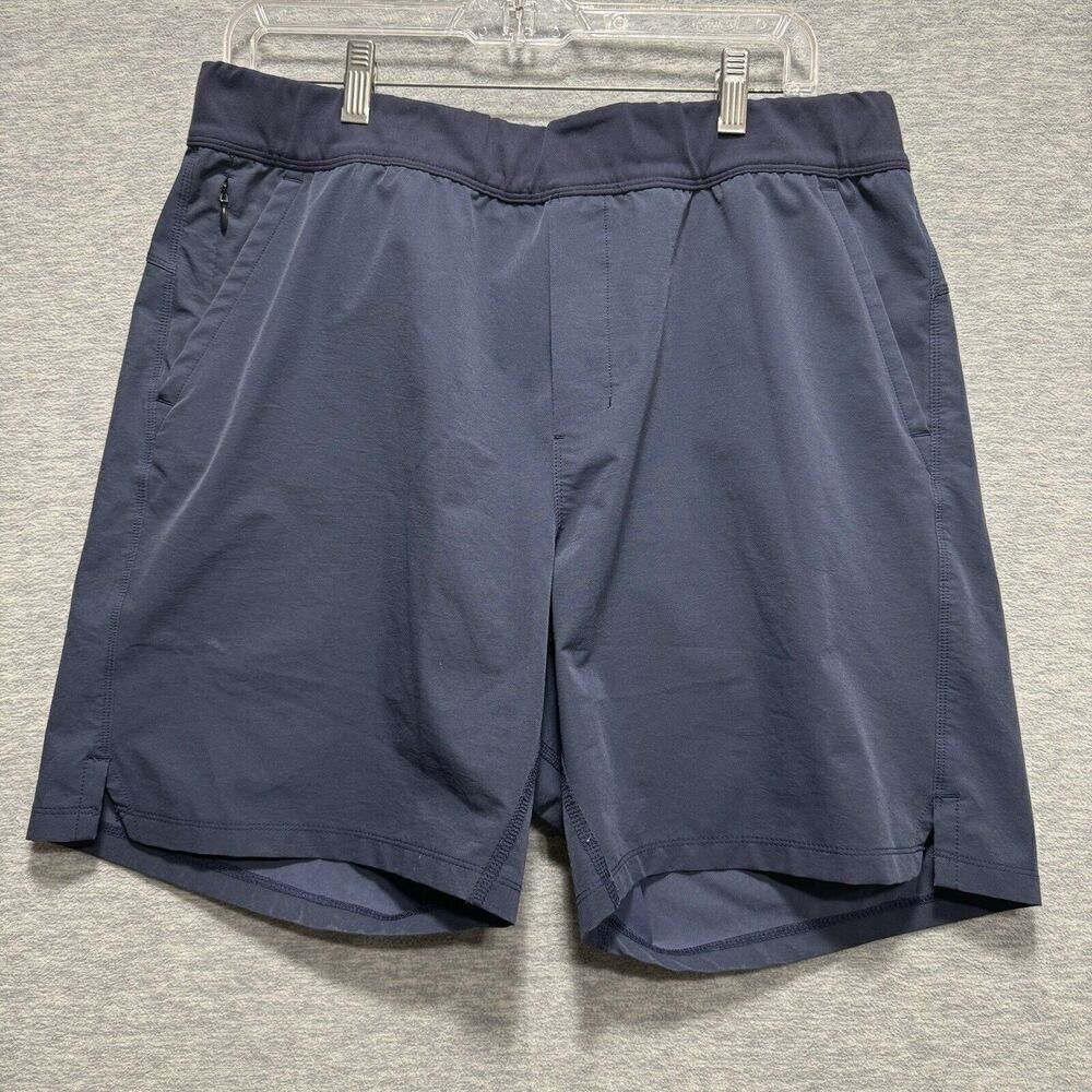 Public Rec Shorts Mens Size 36 Flex Casual Performance Stretch Navy Blue Spandex